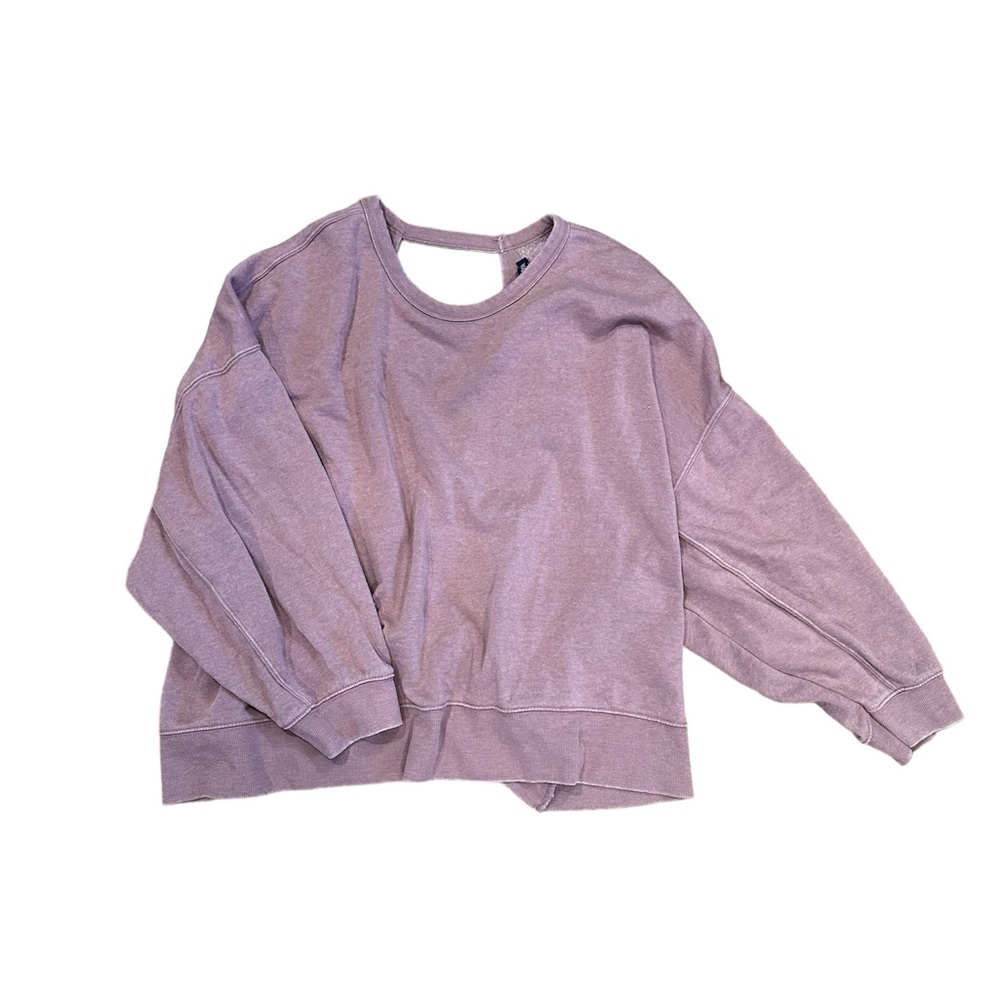 Oversized Open Back Crewneck Sweatshirt